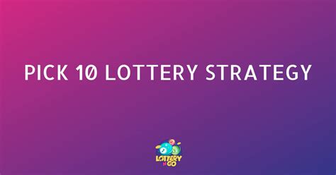 pick 10 lottery